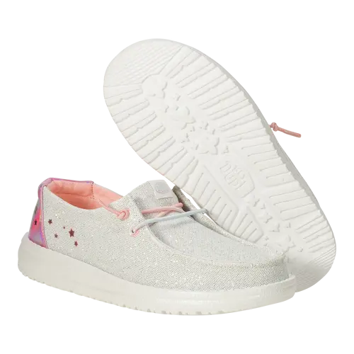 HEYDUDES Wendy Youth Iridescent Star – Silver online