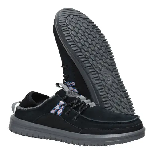 HEYDUDES Bradley Blipper Suede – Black / Smoke Grey online