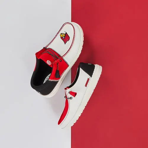 HEYDUDES Men's Wally Tri Louisville Cardinals – Louisville Red / Black online