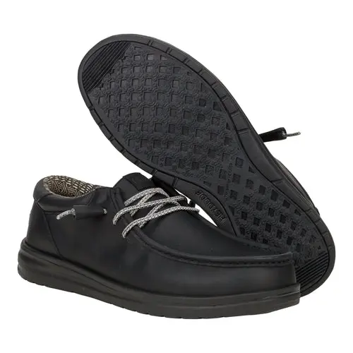 HEYDUDES Paul Leather – Black online