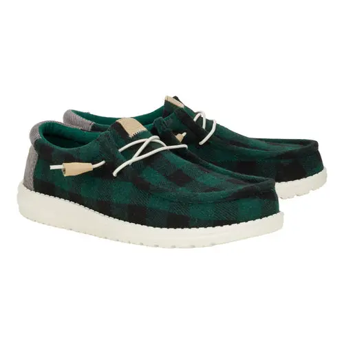 HEYDUDES Wally Buffalo Plaid – Hunter Green online