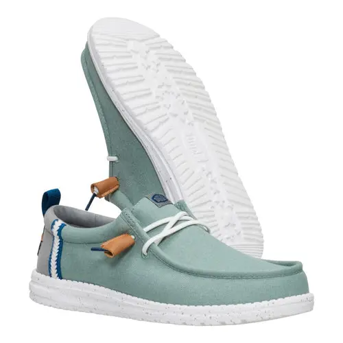 HEYDUDES Wally Craft Linen – Iceberg Green / Moon Grey online