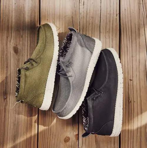 HEYDUDES Wally Mid Canvas – Black / White online