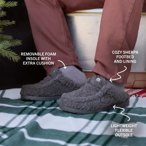 HEYDUDES Wally Slipper – Cozy Granite Grey online