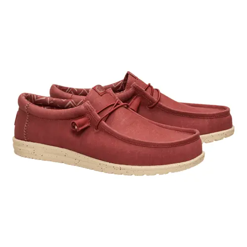 HEYDUDES Wally Stretch Canvas – Burnt Red / Boulder Tan online