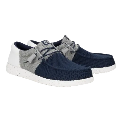 HEYDUDES Wally Tri Varsity Mesh – Navy / Grey online