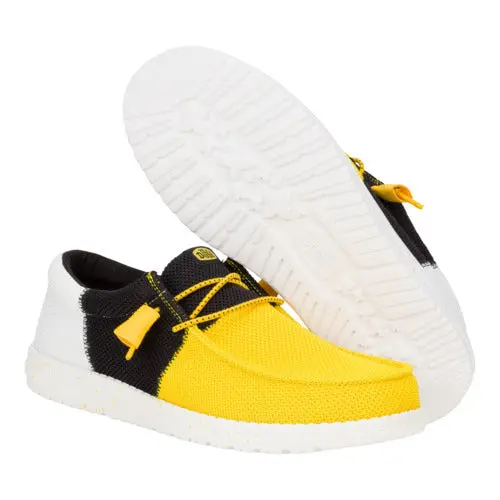 HEYDUDES Wally Tri Varsity Mesh – Yellow / Black online