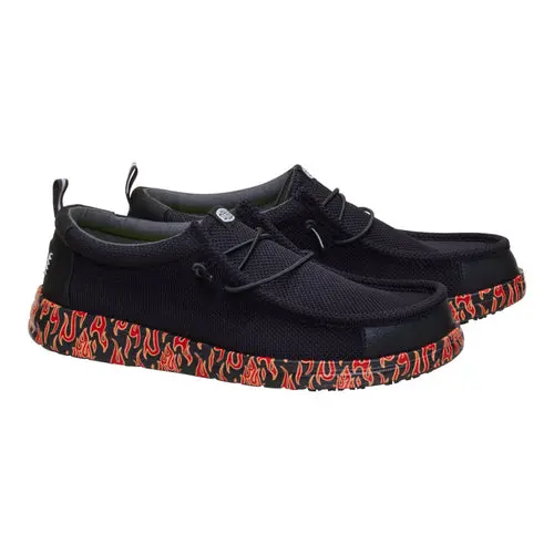 HEYDUDES Wally Work CE Flames – Black / Salsa Red online