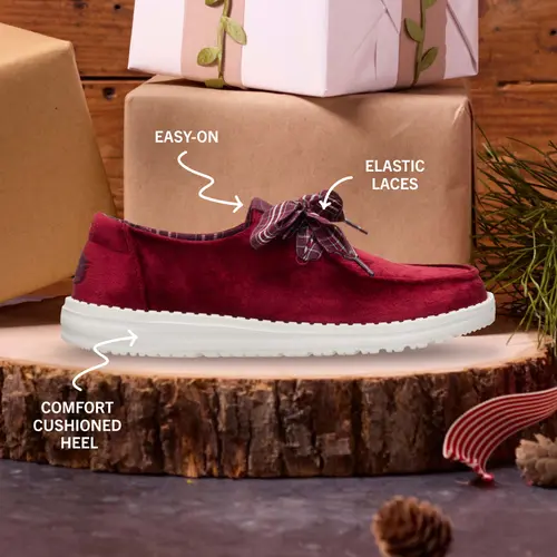 HEYDUDES Wendy Holiday Bow – Burgundy online