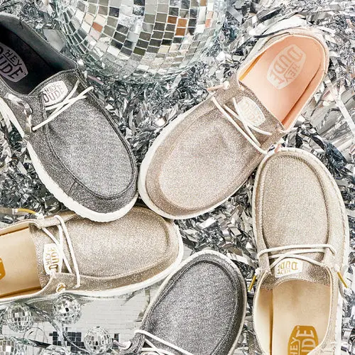 HEYDUDES Wendy Metallic Sparkle – Charcoal online