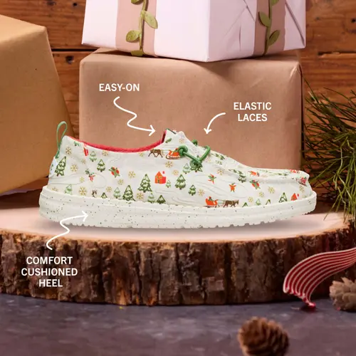 HEYDUDES Wendy Retro Christmas – Egret/Multi online