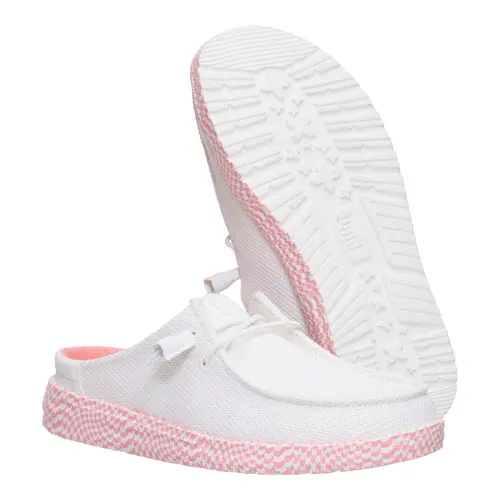 HEYDUDES Wendy Slip Warped Geo – White/Pink Lemonade online