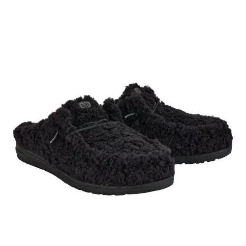 HEYDUDES Wendy Slipper – Cozy Black/Black online